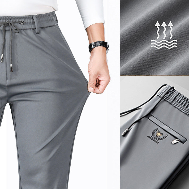 🔥HOT SALE 🔥Pantalones de deporte casual de algodón mercerizado elástico sin plancha para hombre【49% OFF】