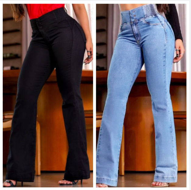【50% OFF】Vaqueros acampanados elásticos de cintura alta de alta calidad💖