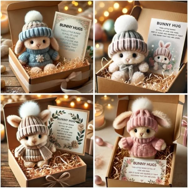 🔥COMPRA 3 Y LLÉVATE 1 GRATIS - Hecho a mano🐇Conejito mini súper realista, lindo y tierno 🎁