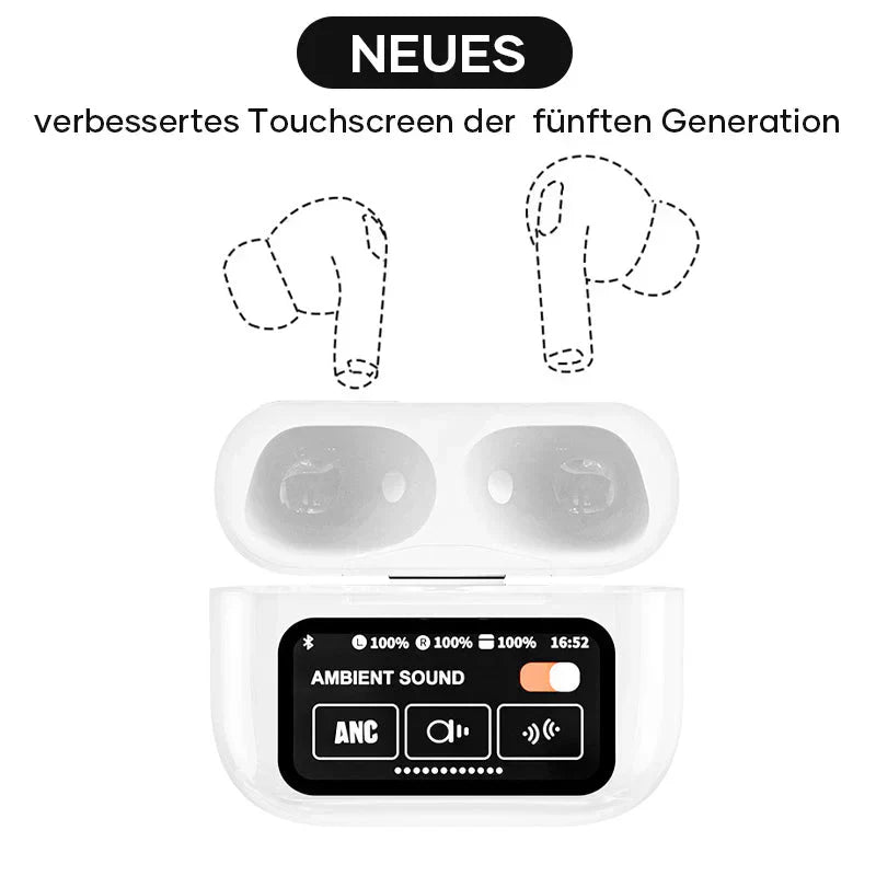 Auriculares Bluetooth con cancelación de ruido 【Pantalla táctil multifunción en color】