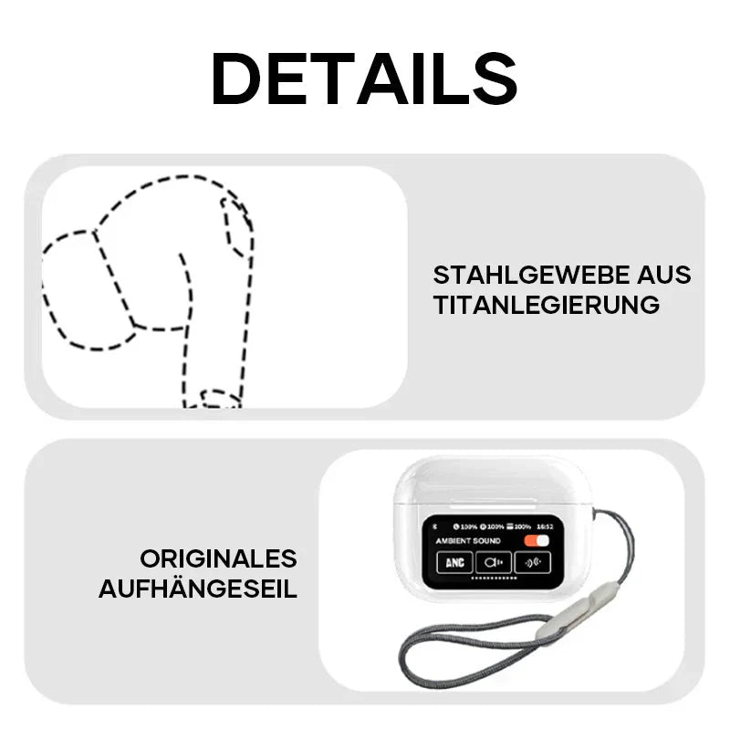 Auriculares Bluetooth con cancelación de ruido 【Pantalla táctil multifunción en color】
