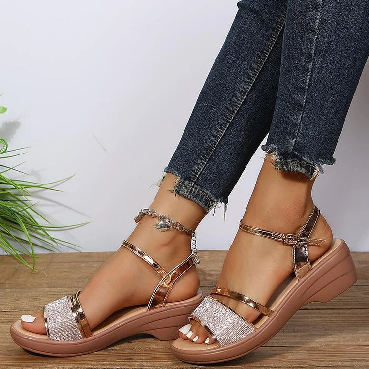 🔥49% OFF 🔥Sandalias ortopédicas con cuña y punta abierta para mujer