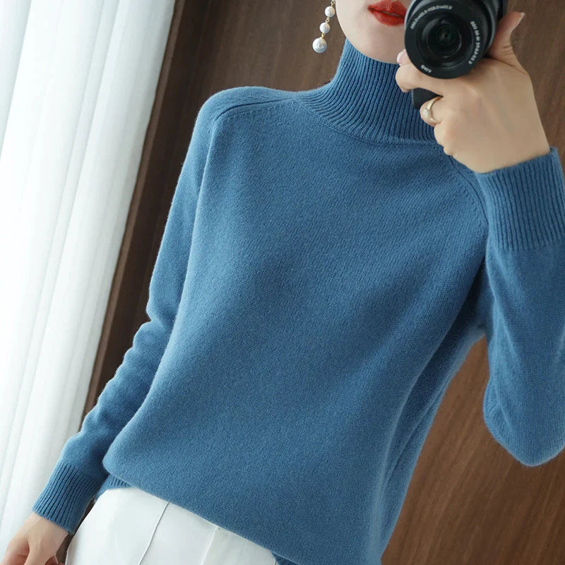 🔥Oferta especial-52% de descuento💝Jersey de cuello alto de lisa