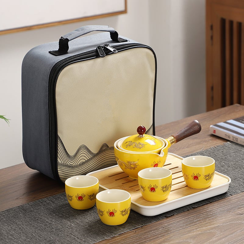 🔥Con 4 tazas y caja - 2024 nueva tetera giratoria de 360°