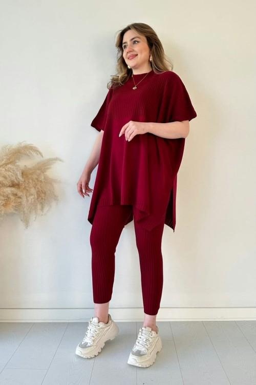 ✨Nuevo superventas✨Conjunto de dos piezas de punto elástico para mujer(Top + pantalones)