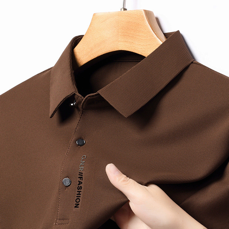 Camisa POLO premium con solapa y manga larga tipo gofre para hombre 🔥40% de descuento🔥