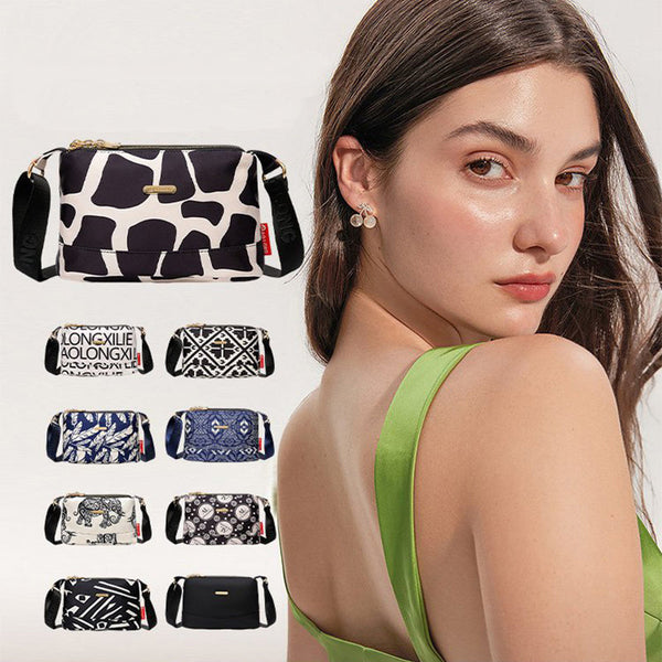 💞NEW HOT SALE 💞Bandolera de mujer estampada multibolsillos