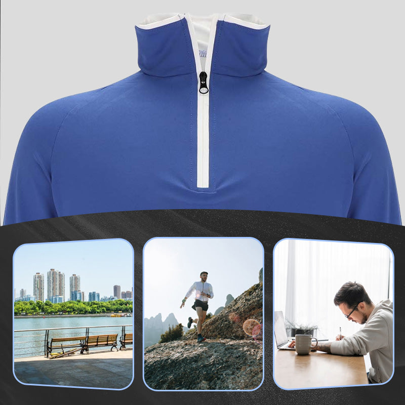 Camisa de Pesca de Manga Larga con Cierre para Hombre