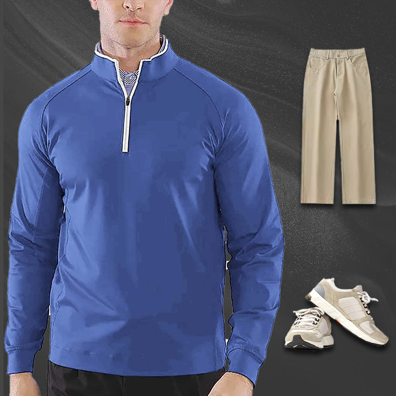 Camisa de Pesca de Manga Larga con Cierre para Hombre