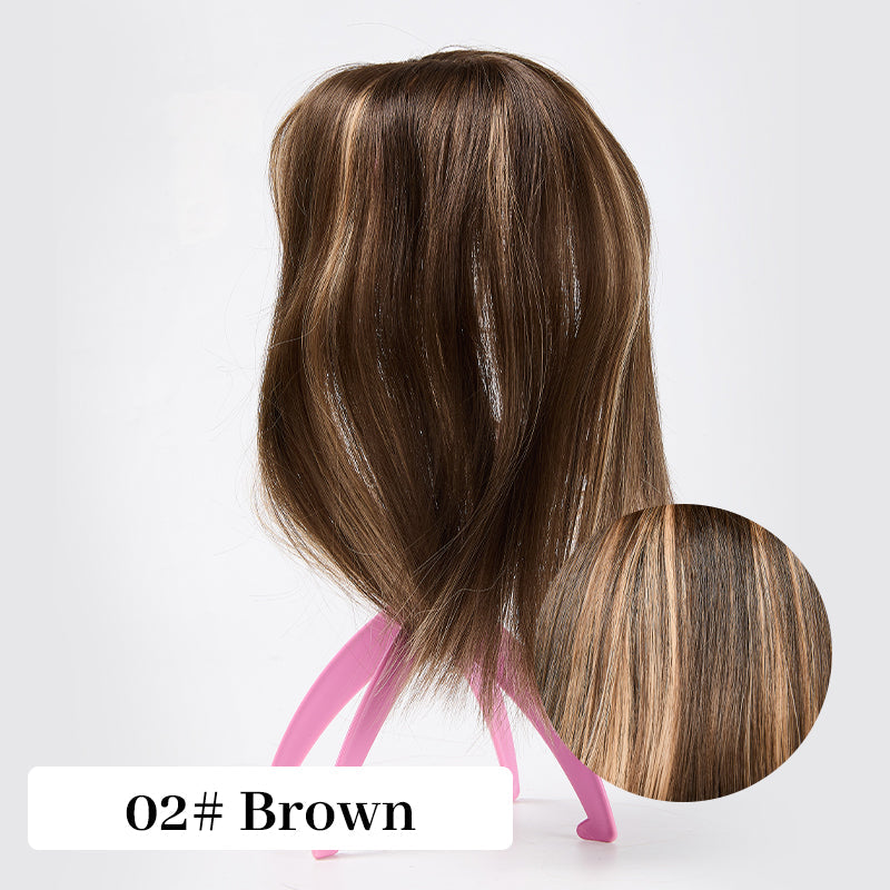 💃Toppers de Cabello Natural con Flequillo Para Mujer