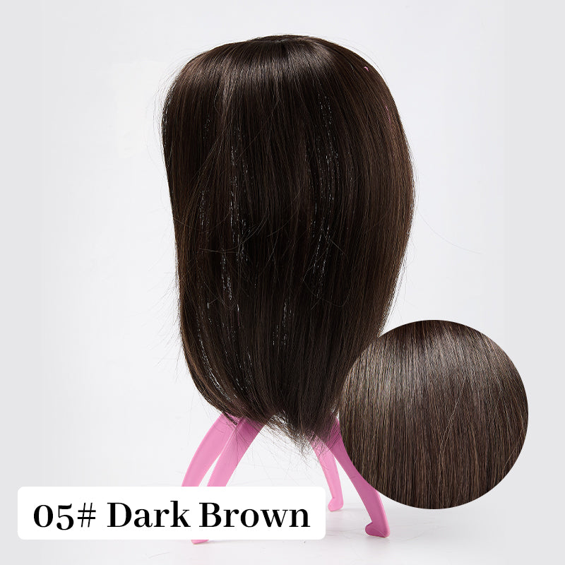 💃Toppers de Cabello Natural con Flequillo Para Mujer