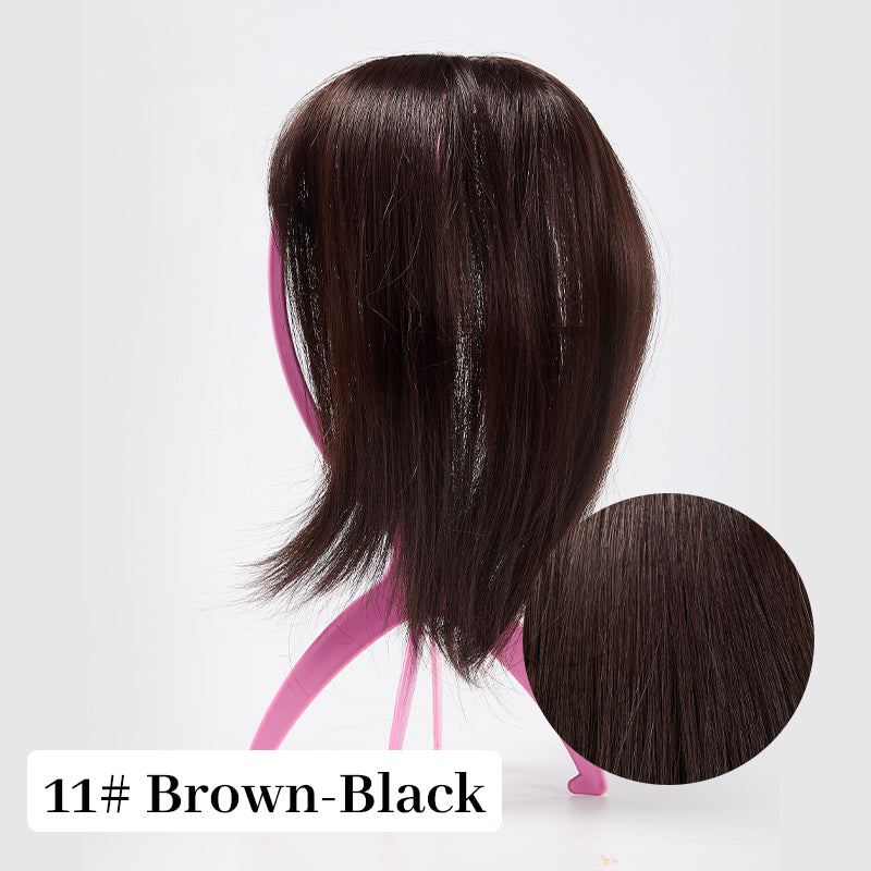 💃Toppers de Cabello Natural con Flequillo Para Mujer