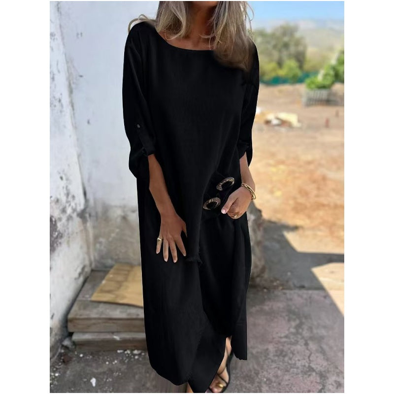 🌸Oferta especial 🔥Conjunto perfecto🌸 Traje elegante de algodón y lino para mujer (conjunto de 2 piezas)