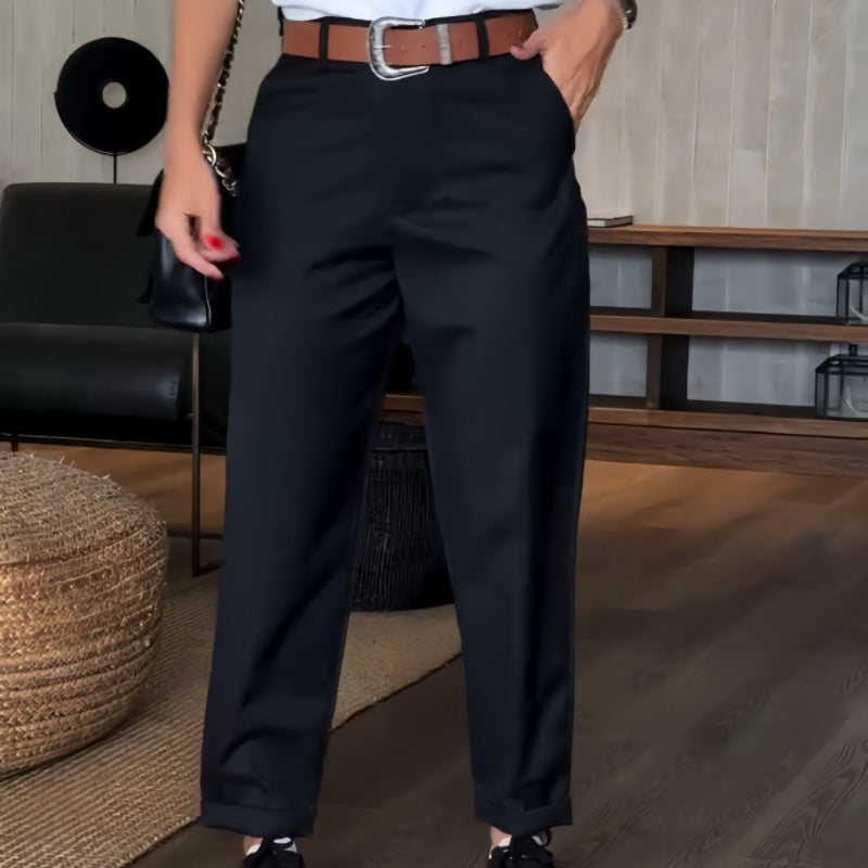 🔥Nuevo éxito de ventas🔥Pantalones tipo blazer rectos informales de cintura alta para mujer