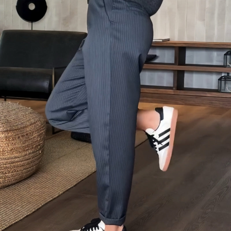 🔥Nuevo éxito de ventas🔥Pantalones tipo blazer rectos informales de cintura alta para mujer