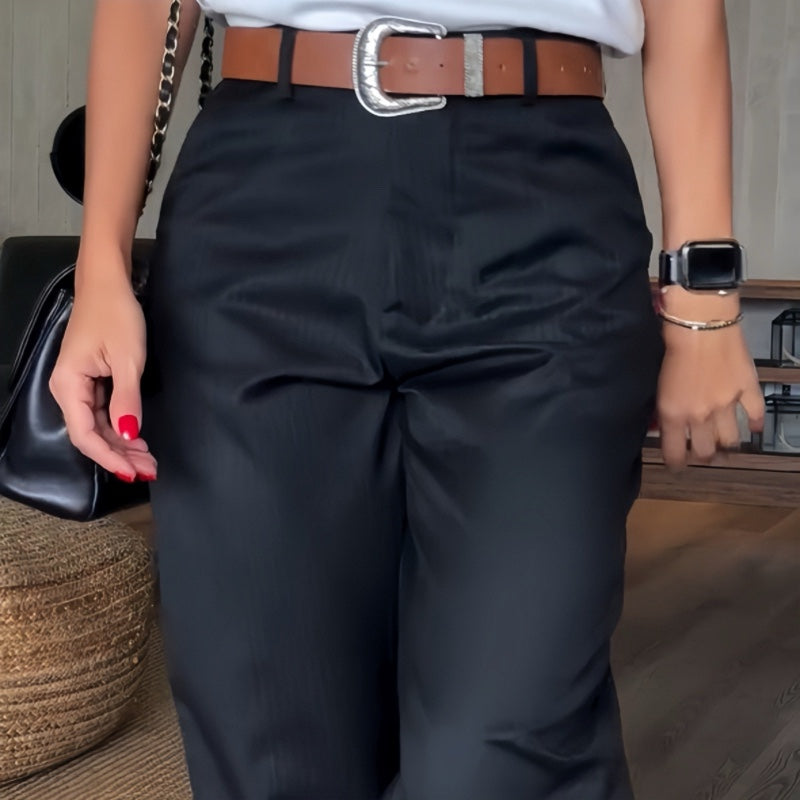 🔥Nuevo éxito de ventas🔥Pantalones tipo blazer rectos informales de cintura alta para mujer