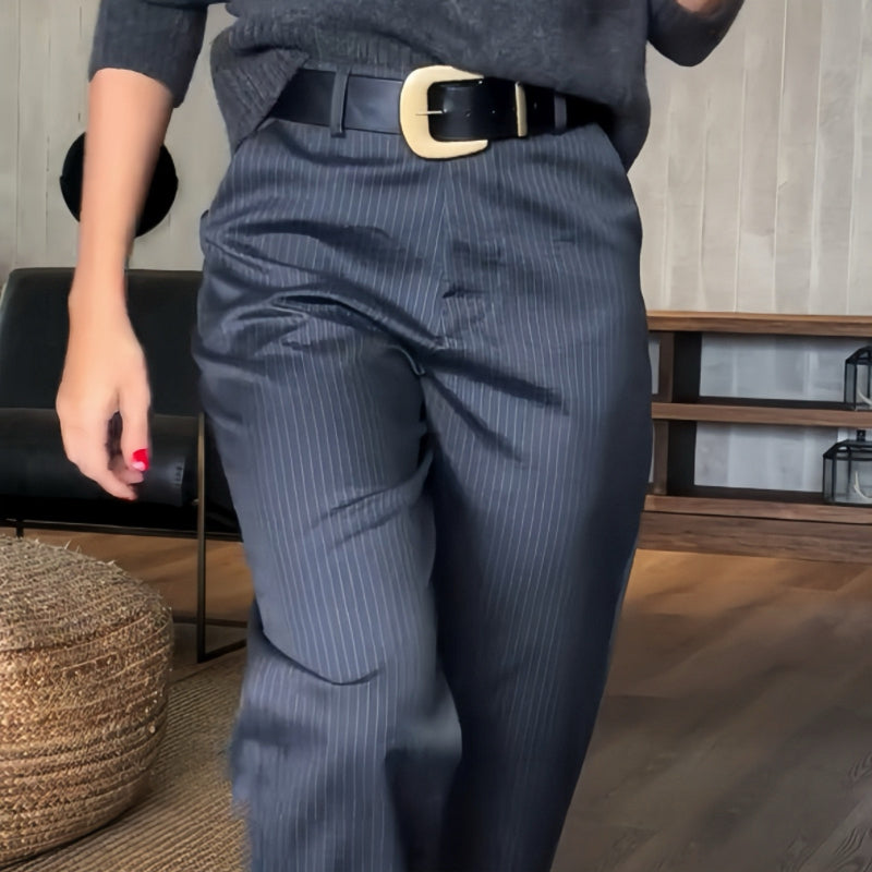 🔥Nuevo éxito de ventas🔥Pantalones tipo blazer rectos informales de cintura alta para mujer